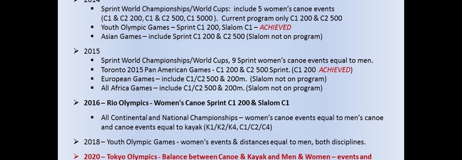 2020 Vision for Women’s Canoe and Olympic Canoe/Kayak
