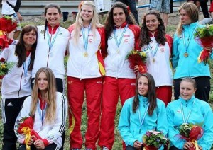 2014 euro jr slalom c1 team podium